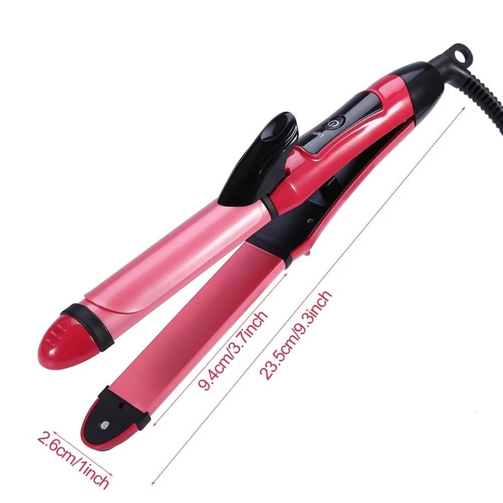 2 In 1 Hair Straightener And Curler Dual Use Flat Ironing Straightener