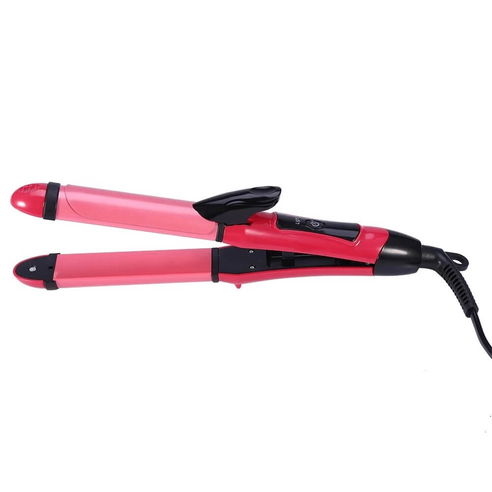 2 In 1 Hair Straightener And Curler Dual Use Flat Ironing Straightener