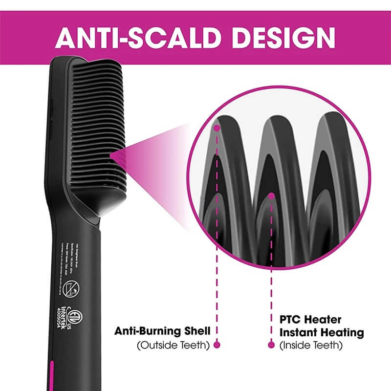Electric Hair Straightener Brush – Electric Hair Straightener Comb For Girls