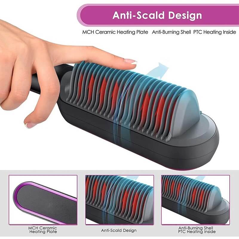 Electric Hair Straightener Brush – Electric Hair Straightener Comb For Girls