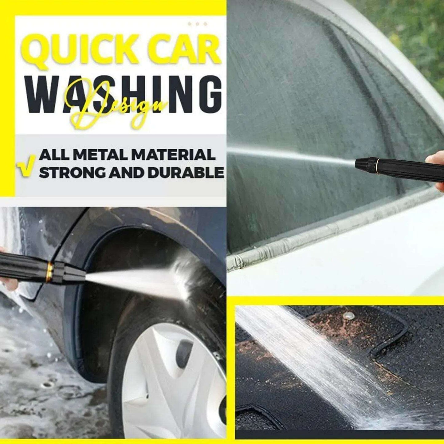 High Pressure Water Nozzle For Efficient Car Washing, Gardening, Adjustable Brass Water Nozzle For Cleaning Needs