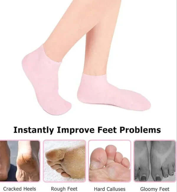 1 Pair Silicone Moisturizing Gel Heel Socks