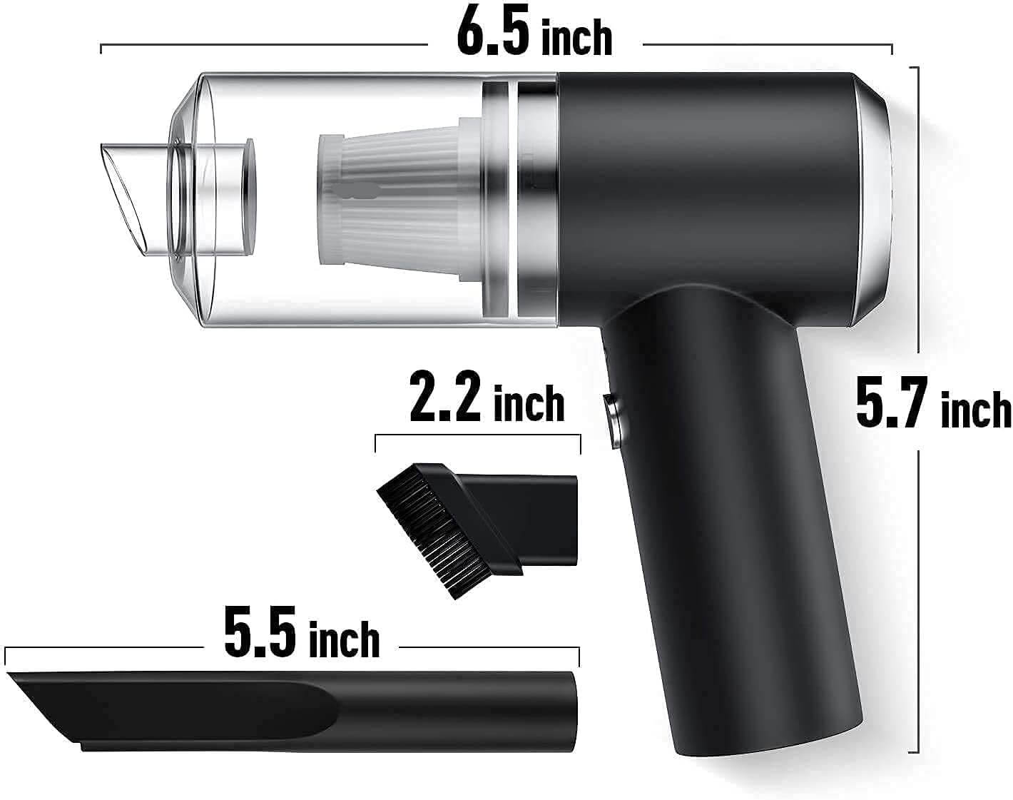 Wireless Portable 3-In-1 Vacuum Cleaner Rechargeable Handheld Dust Blower