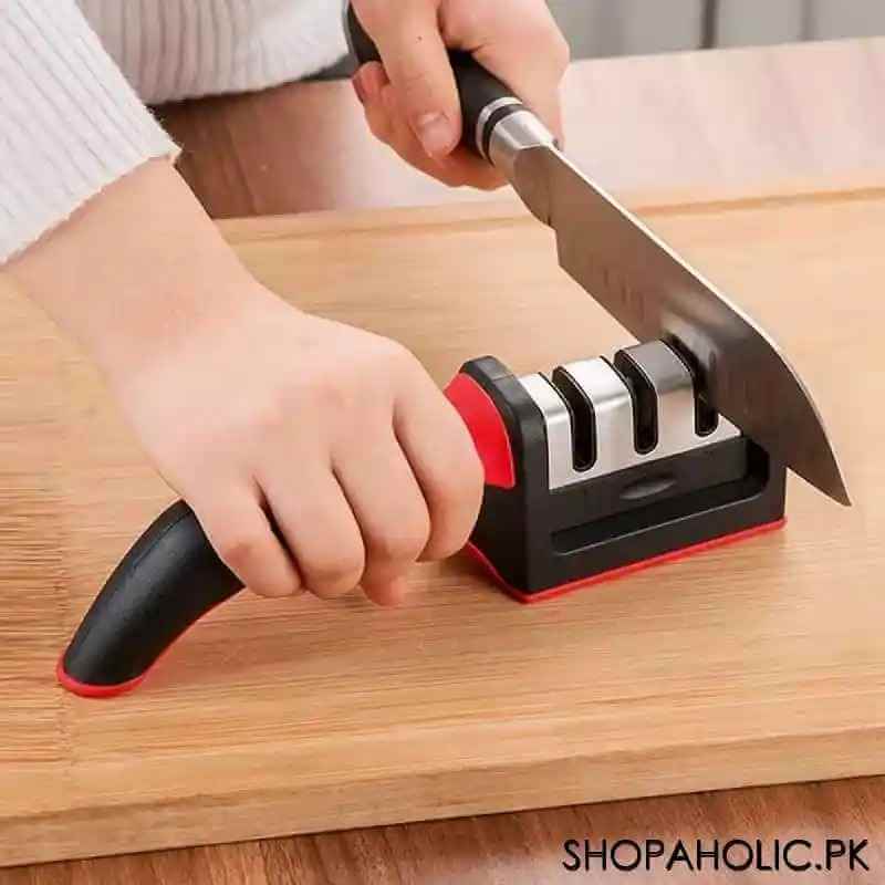 Quick & Fast 3 - Stage Knife Sharpener With Multi-Segment