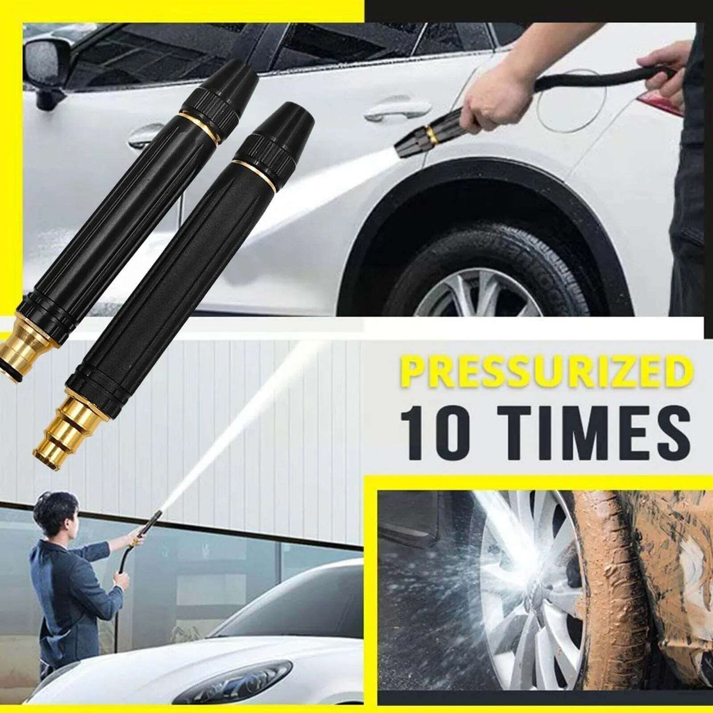 High Pressure Water Nozzle For Efficient Car Washing, Gardening, Adjustable Brass Water Nozzle For Cleaning Needs