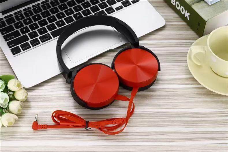 Extra Bass Noise Cancelling Wired Gaming Headphones with Mic for Mobile
