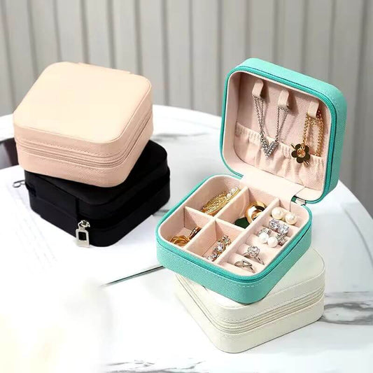 Jewelry Organizer Box For Girls PortableOrganizer For Rings, Earrings, Necklaces & Bracelets Stylish Jewelry Display Case