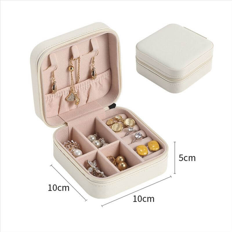 Jewelry Organizer Box For Girls PortableOrganizer For Rings, Earrings, Necklaces & Bracelets Stylish Jewelry Display Case