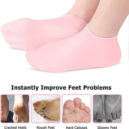 1 Pair Silicone Moisturizing Gel Heel Socks